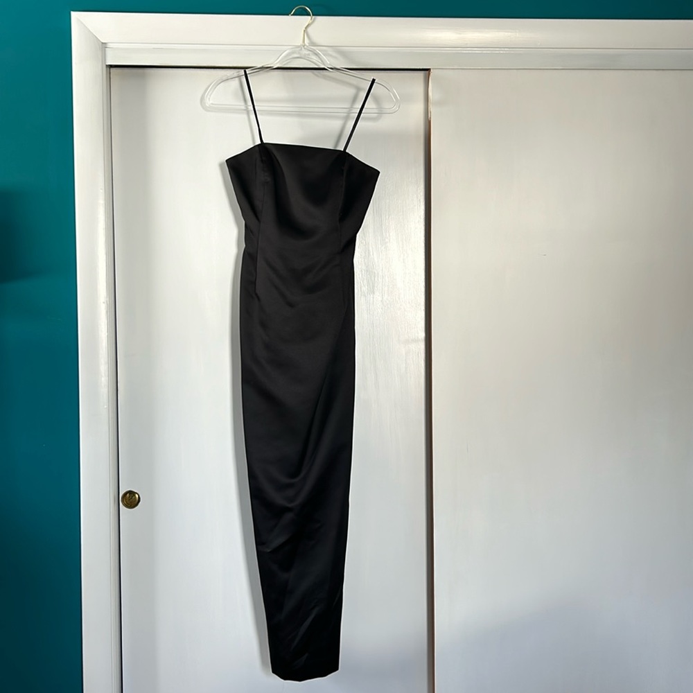 Ann Taylor black satin dress